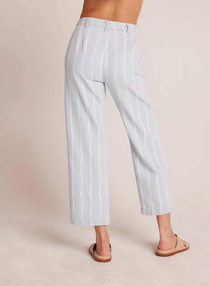 Bella Dahl Blakely Utility Wide Leg Crop 8211 Bleach Stripe Wash Women Pants Bella Dahl Blakely Utility Wide Leg Crop 8211 Bleach Stripe Wash Women Pants