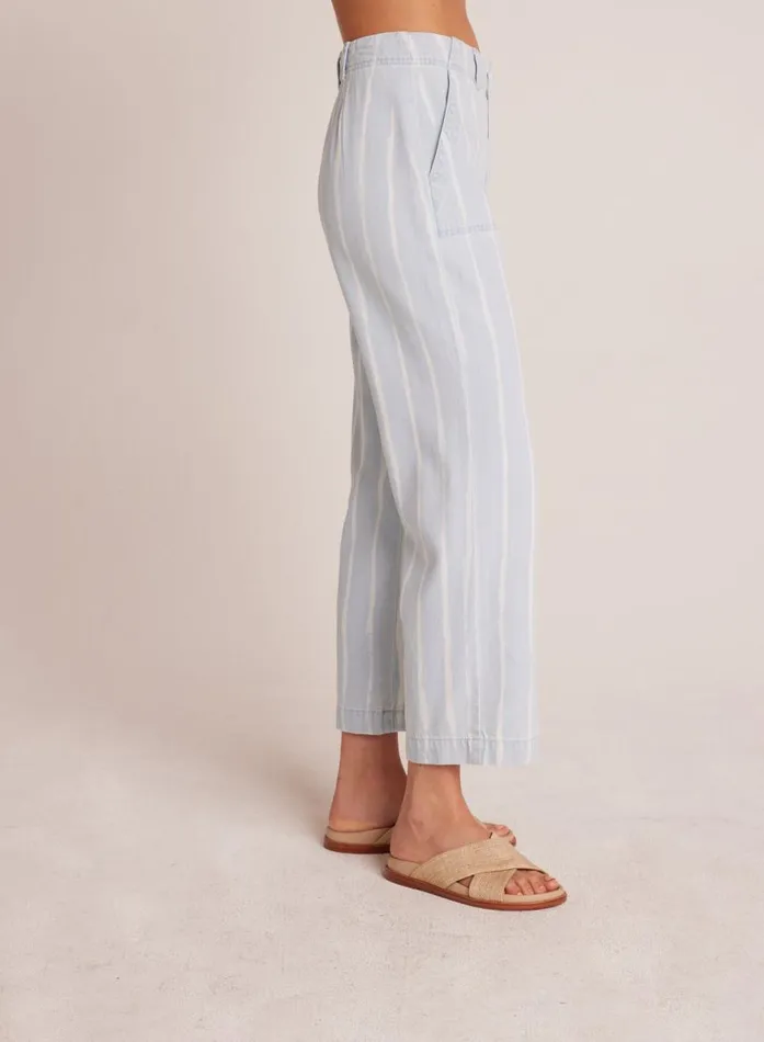 Bella Dahl Blakely Utility Wide Leg Crop 8211 Bleach Stripe Wash Women Pants Bella Dahl Blakely Utility Wide Leg Crop 8211 Bleach Stripe Wash Women Pants