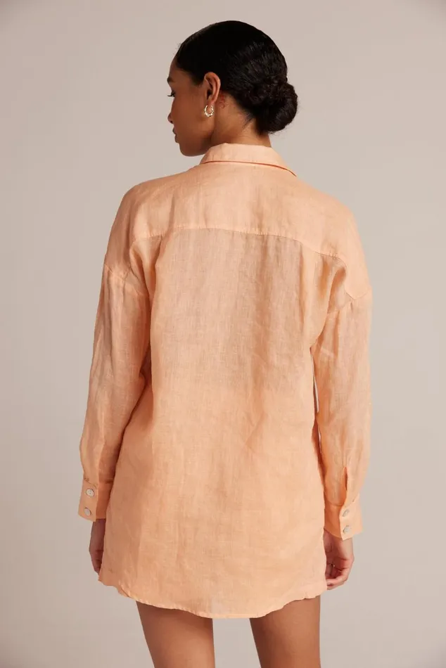 Bella Dahl Boyfriend Button Down 8211 Peach Parker Women Long Sleeve Bella Dahl Boyfriend Button Down 8211 Peach Parker Women Long Sleeve