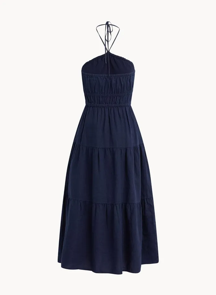 Bella Dahl Gathered Halter Midi Dress 8211 Brazilian Navy Women Midi Dresses Bella Dahl Gathered Halter Midi Dress 8211 Brazilian Navy Women Midi Dresses