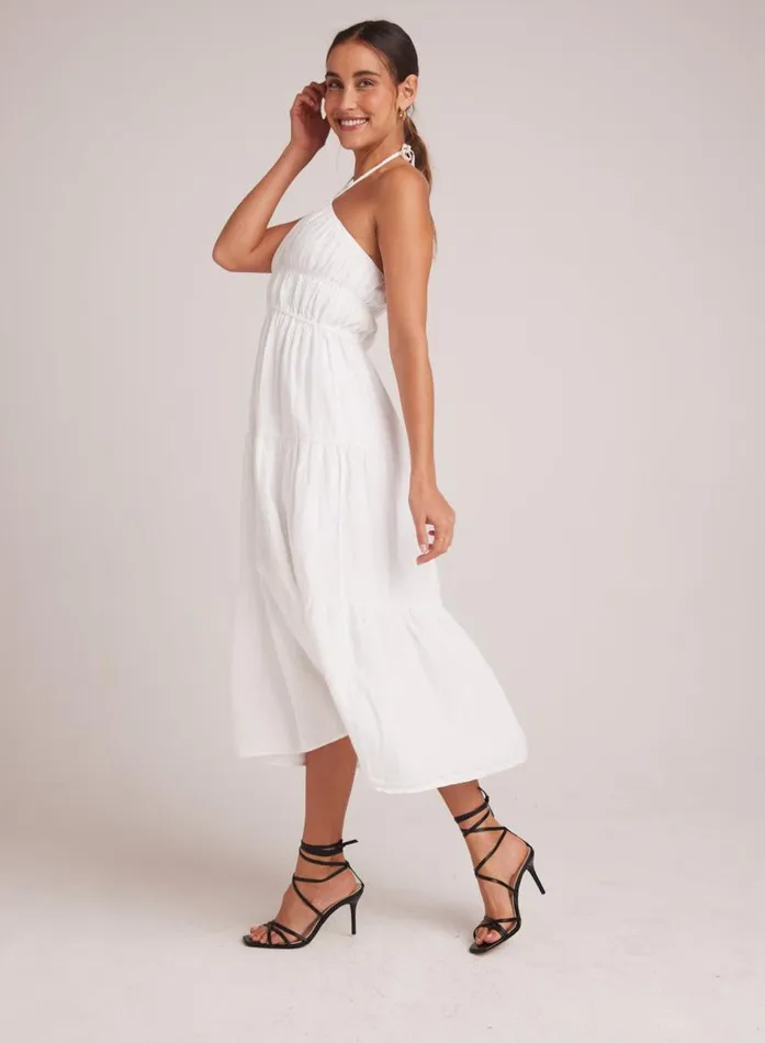 Bella Dahl Gathered Halter Midi Dress 8211 White Women Midi Dresses Bella Dahl Gathered Halter Midi Dress 8211 White Women Midi Dresses