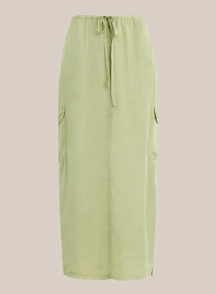Bella Dahl Goldie Bellow Pocket Cargo Skirt 8211 Khaki Army Women Skirts