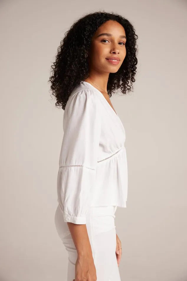 Bella Dahl Ladder Trim Peplum Top 8211 White Women Long Sleeve Bella Dahl Ladder Trim Peplum Top 8211 White Women Long Sleeve