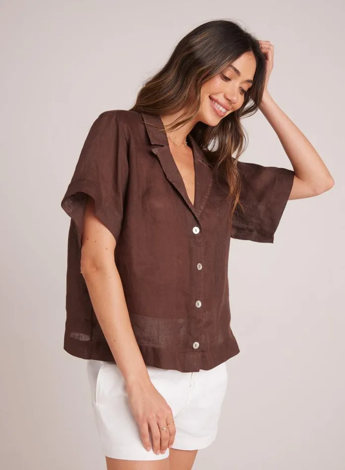 Bella Dahl Short Sleeve Flowy Button Down 8211 Cocoa Cabana Women Short Sleeve Bella Dahl Short Sleeve Flowy Button Down 8211 Cocoa Cabana Women Short Sleeve