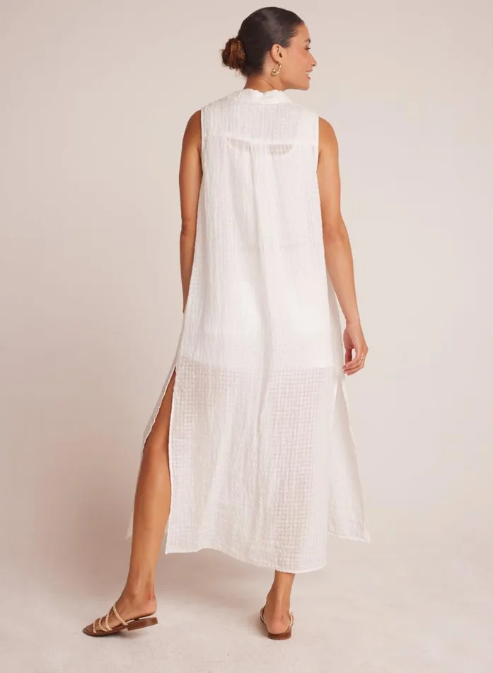 Bella Dahl Side Slit Duster Dress 8211 White Women Maxi Dresses