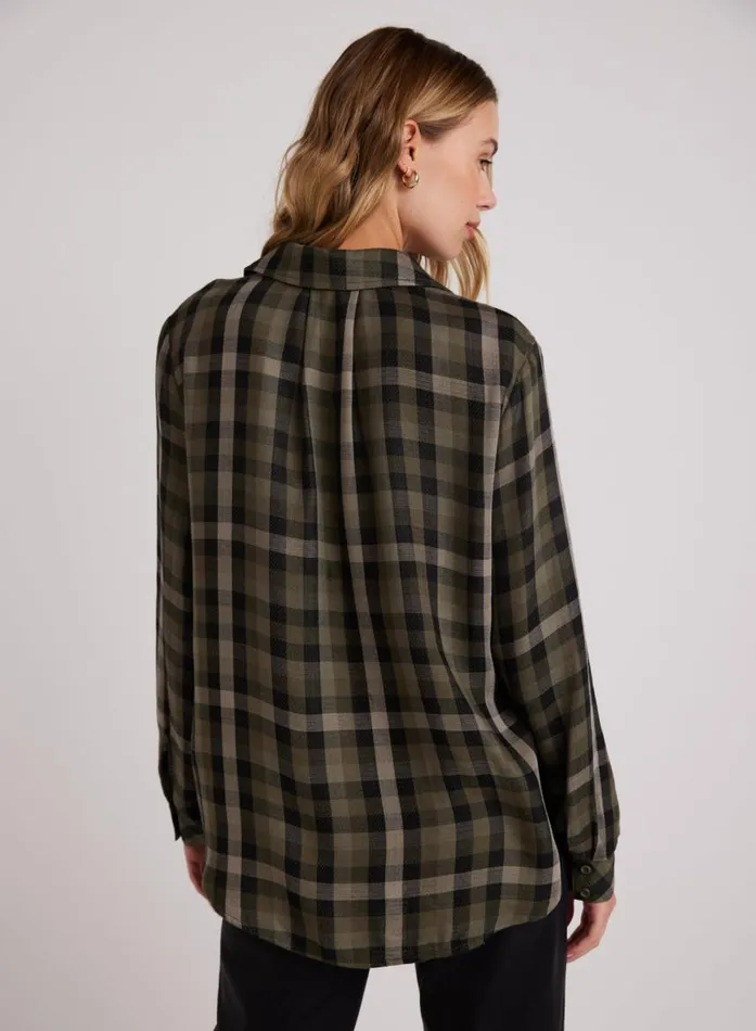 Bella Dahl Slouchy Pocket Button Down 8211 Olive Plaid Women Long Sleeve Bella Dahl Slouchy Pocket Button Down 8211 Olive Plaid Women Long Sleeve