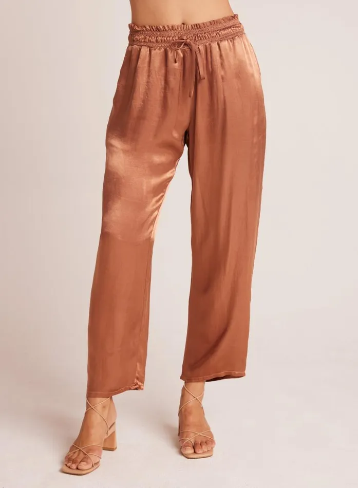 Bella Dahl Smocked Waist Trousers 8211 Curacao Coconut Women Pants
