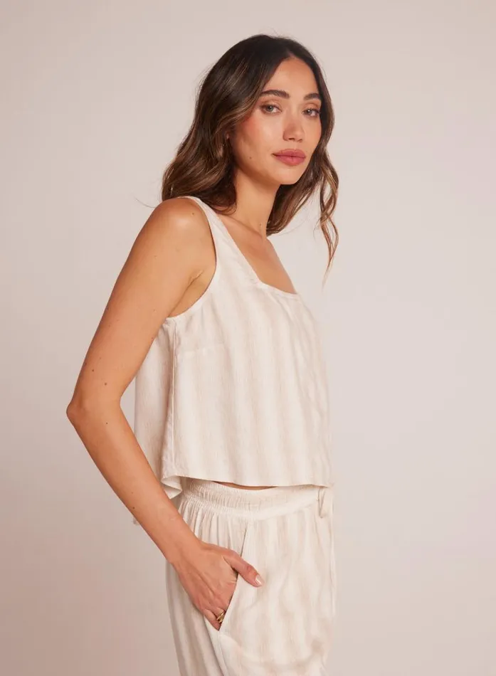 Bella Dahl Square Neck Tank 8211 Playa Sand Stripe Women Sleeveless Bella Dahl Square Neck Tank 8211 Playa Sand Stripe Women Sleeveless