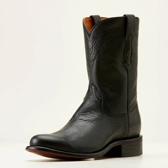 Bench Made Clanton Western Boot Cool Black Bison Men Ariat Western Boots