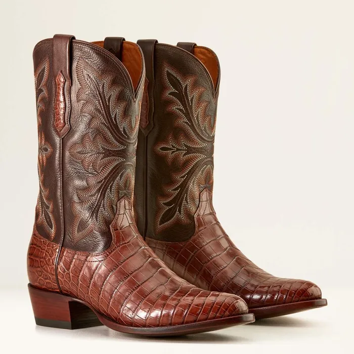 Bench Made James Western Boot Whiskey Nile Crocrustic Tobacco Men Ariat Western Boots Bench Made James Western Boot Whiskey Nile Crocrustic Tobacco Men Ariat Western Boots