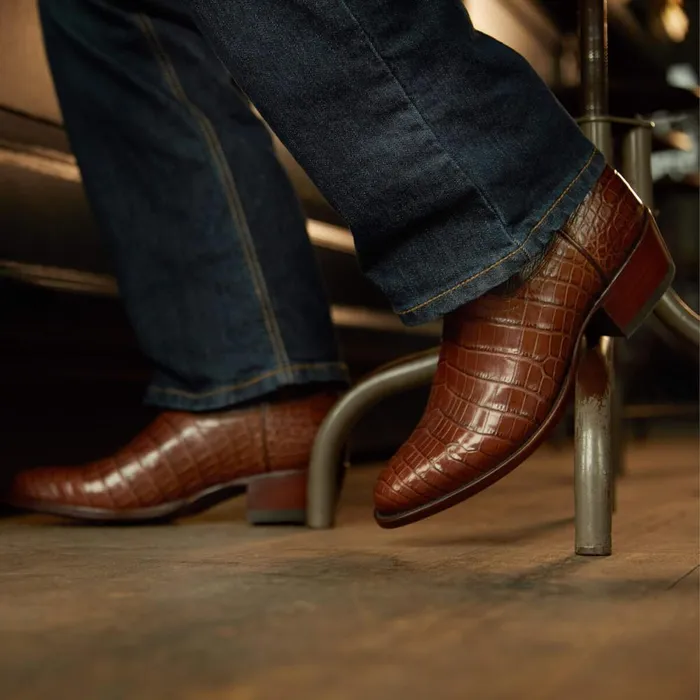 Bench Made James Western Boot Whiskey Nile Crocrustic Tobacco Men Ariat Western Boots Bench Made James Western Boot Whiskey Nile Crocrustic Tobacco Men Ariat Western Boots