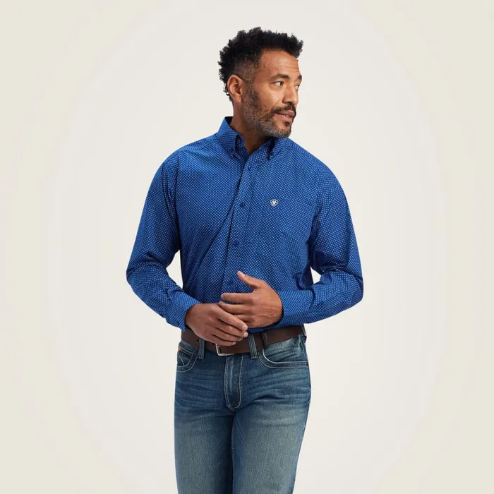 Benedict Classic Fit Shirt Classic Blue Men Ariat Button Down Shirts