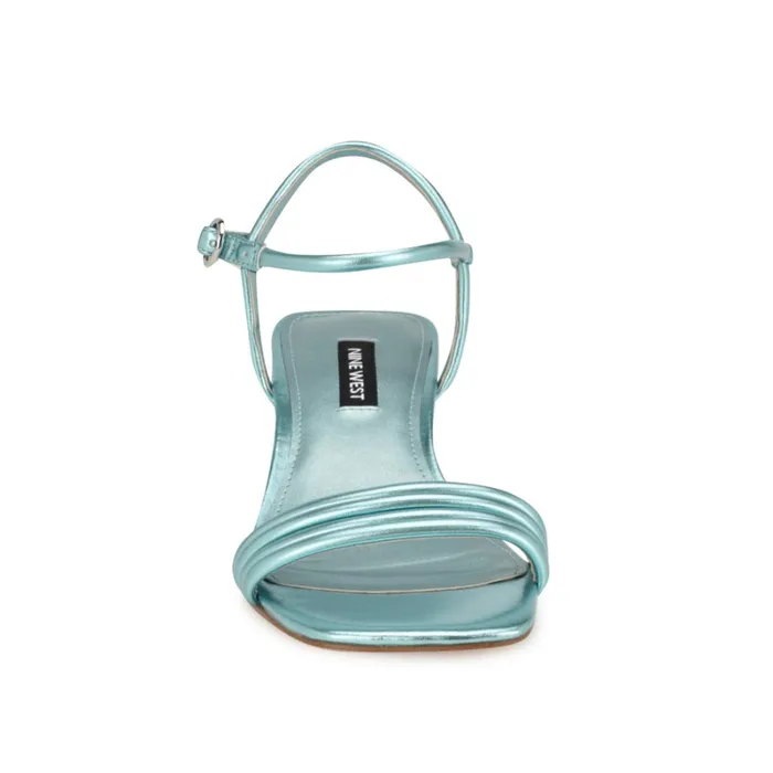 Bernise Block Heel Sandals Blue Women Nine West Dress Bernise Block Heel Sandals Blue Women Nine West Dress