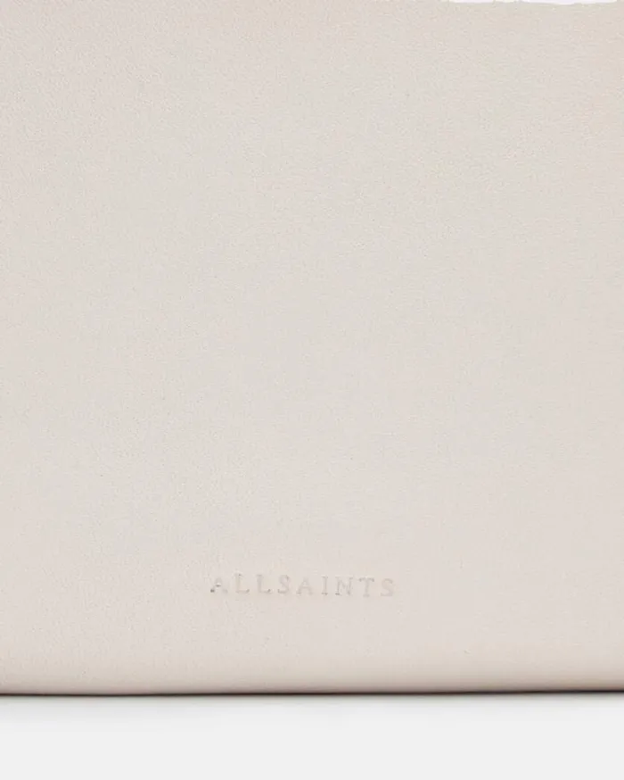 Bettina Leather Clutch Bag Desert White Women AllSaints Accessories