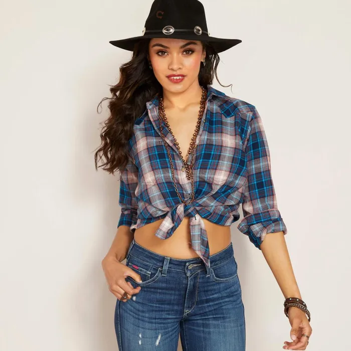 Billie Jean Shirt Woodland Plaid Women Ariat TShirts and Tops