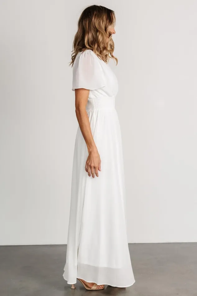 Birdie Maxi Dress White Women Baltic Born Bump Friendly Birdie Maxi Dress White Women Baltic Born Bump Friendly