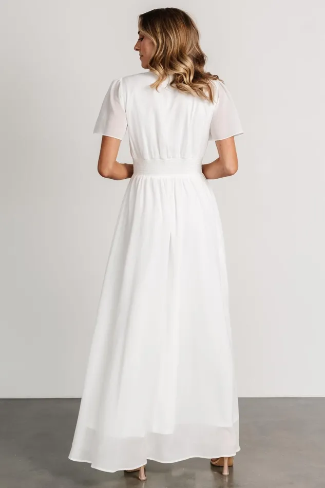 Birdie Maxi Dress White Women Baltic Born Bump Friendly Birdie Maxi Dress White Women Baltic Born Bump Friendly
