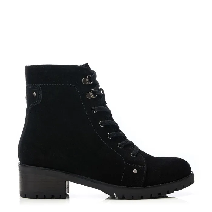 Black Boots Women Moda In Pelle Batilda Black Suede