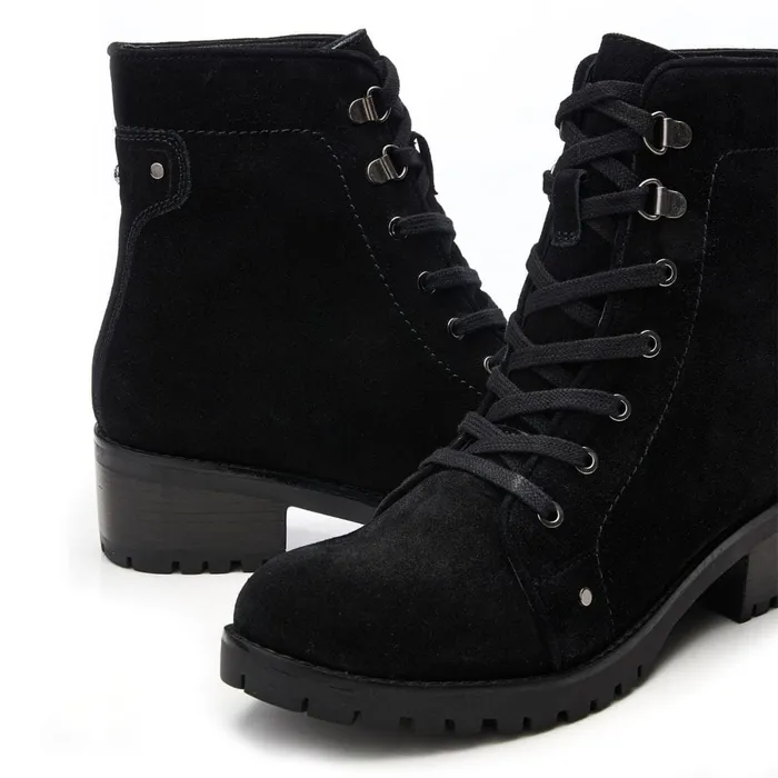 Black Boots Women Moda In Pelle Batilda Black Suede Black Boots Women Moda In Pelle Batilda Black Suede