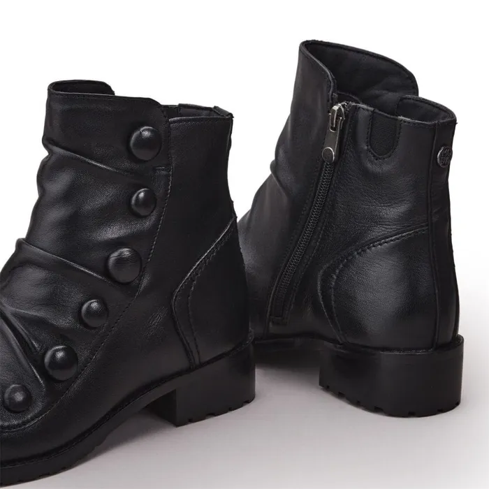 Black Boots Women Moda In Pelle Bronwen Black Leather