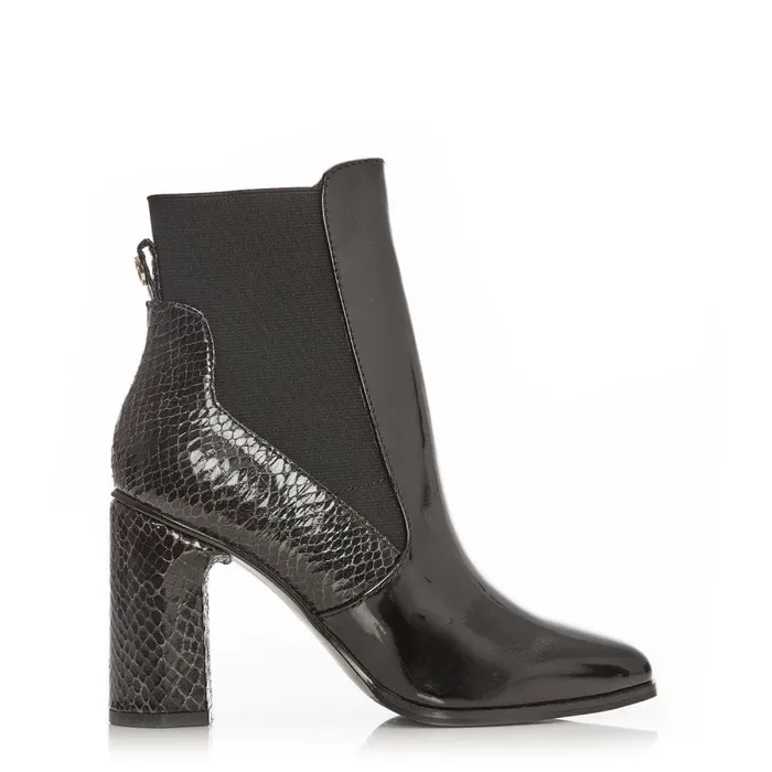 Black Boots Women Moda In Pelle Katiee Black Patent