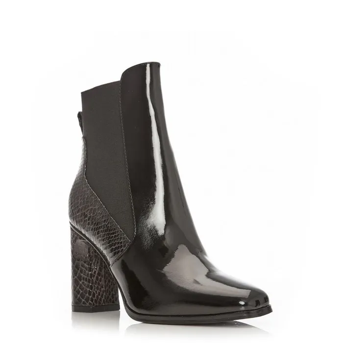 Black Boots Women Moda In Pelle Katiee Black Patent
