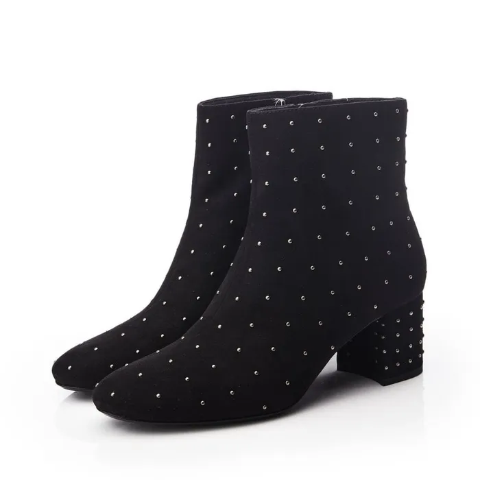 Black Boots Women Moda In Pelle Kravitz Black Alcantara