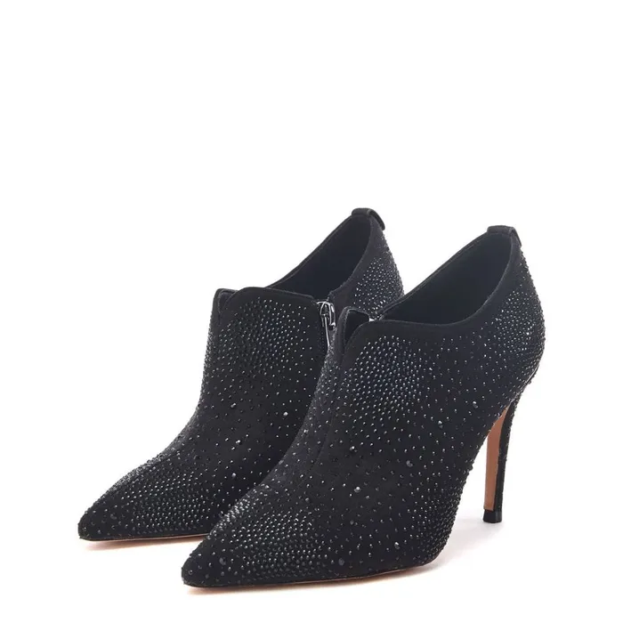 Black Boots Women Moda In Pelle Quene Black Alcantara