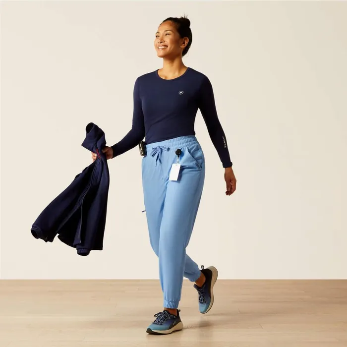 Blackwell Cargo Stretch Jogger Scrub Pant Light Blue Heather Women Ariat Scrubs Blackwell Cargo Stretch Jogger Scrub Pant Light Blue Heather Women Ariat Scrubs
