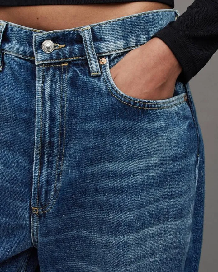 Blake Low Slung Wide Leg Jeans Dark Indigo Women AllSaints Jeans