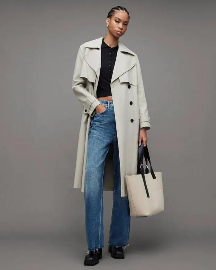 Blake Low Slung Wide Leg Jeans Dark Indigo Women AllSaints Jeans