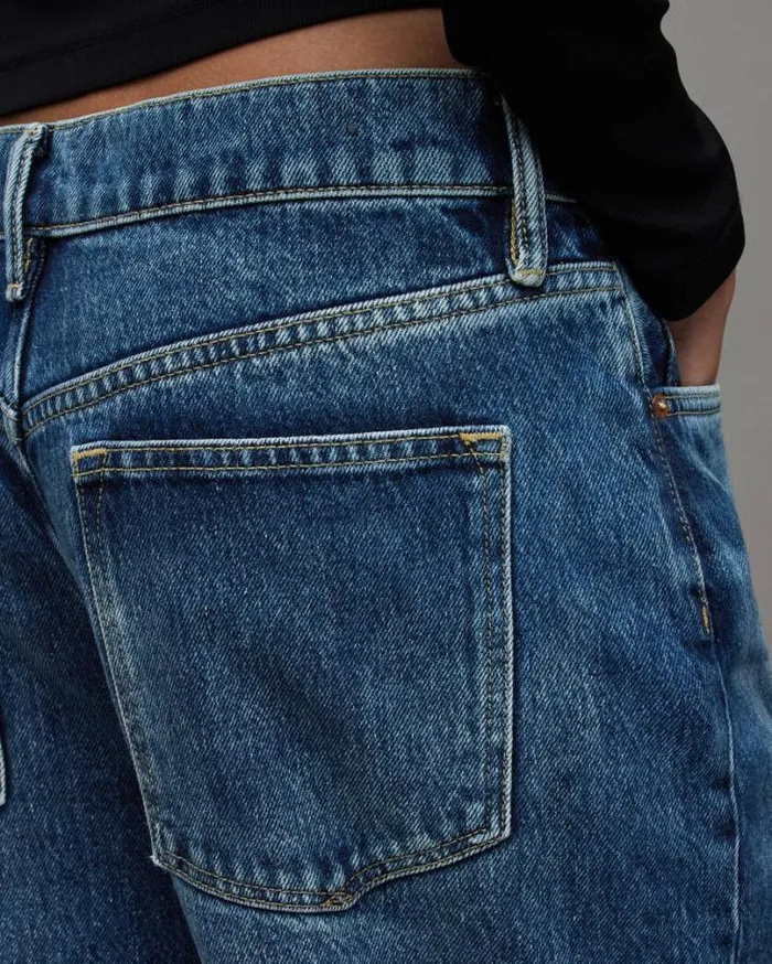 Blake Low Slung Wide Leg Jeans Dark Indigo Women AllSaints Jeans