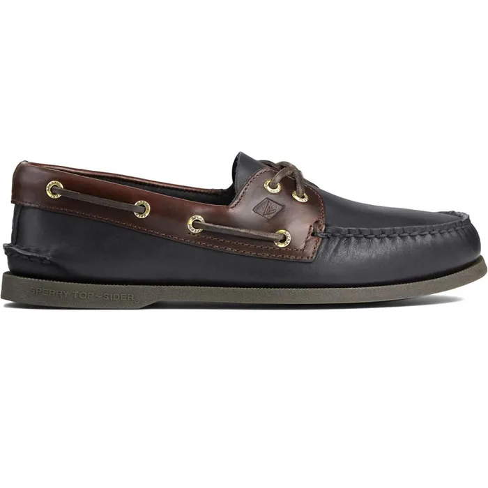 Boat Shoes Men Sperry Authentic Original Leather Boat Shoe Black Amaretto