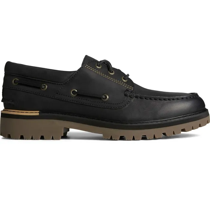 Boat Shoes Men Sperry Authentic Original Lug 3Eye Boat Shoe Black