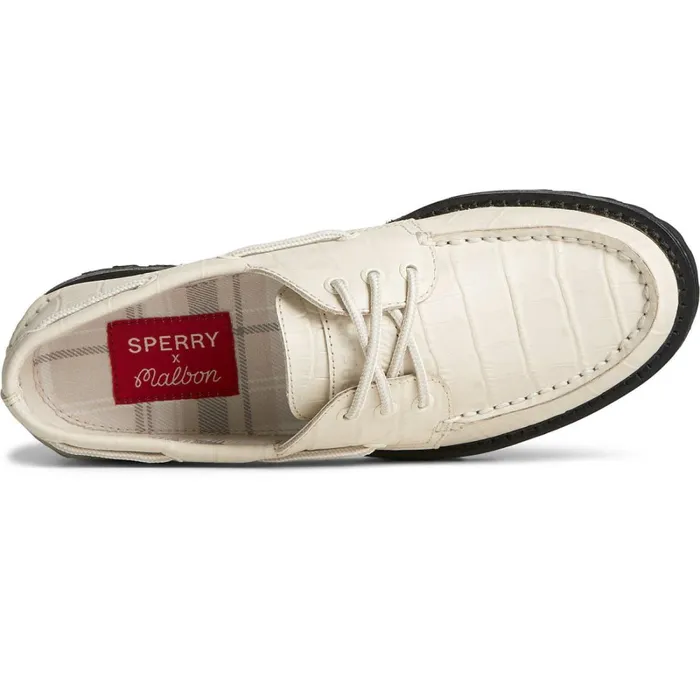 Boat Shoes Women Sperry Sperry X Malbon Authentic Original 3Eye Croc Boat Shoe Ivory Boat Shoes Women Sperry Sperry X Malbon Authentic Original 3Eye Croc Boat Shoe Ivory