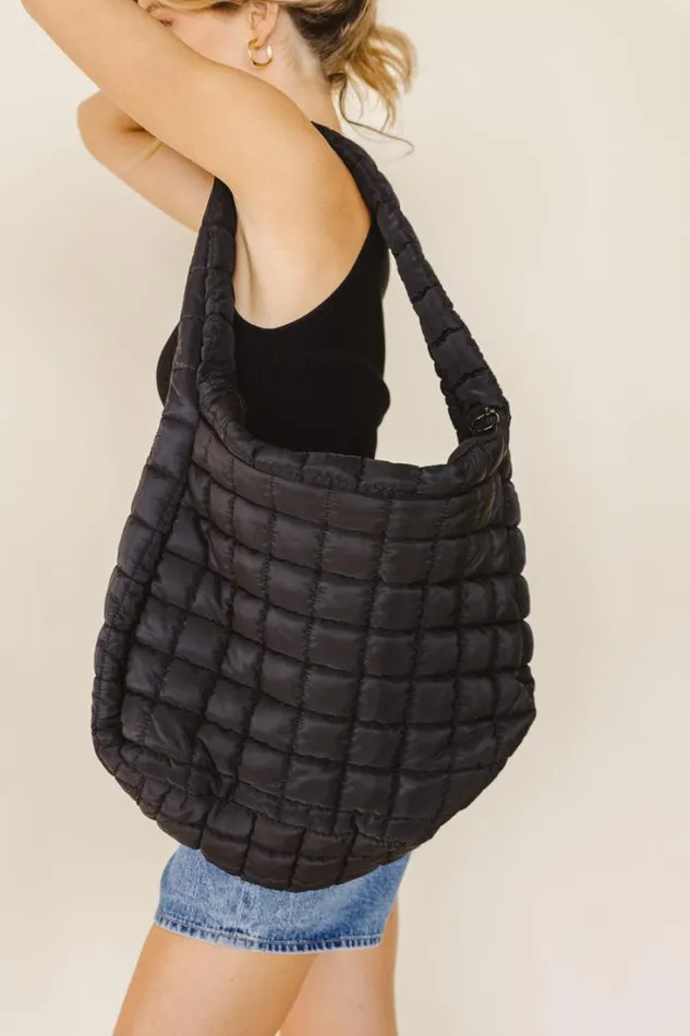 Bohme Bags Kiera Quilted Tote Bag In Black Black 8211 Women