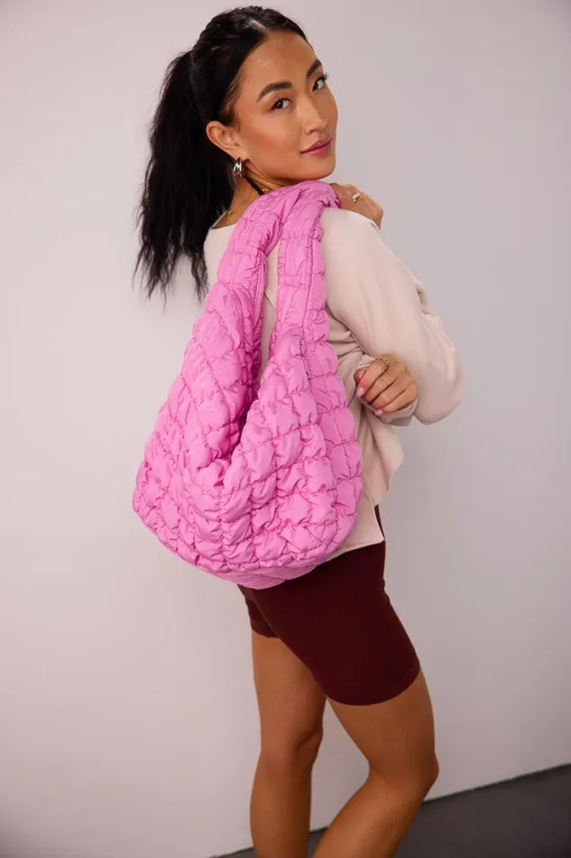 Bohme Bags Nora Quilted Tote Bag In Pink Pink 8211 Women Bohme Bags Nora Quilted Tote Bag In Pink Pink 8211 Women