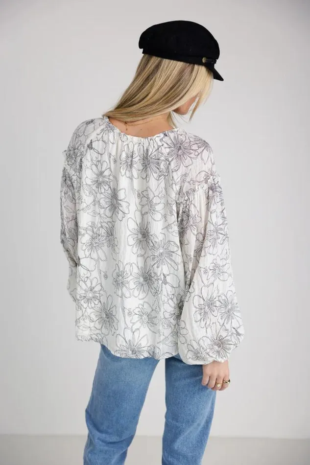 Bohme Blouses Natalie Floral Blouse Ivory 8211 Women