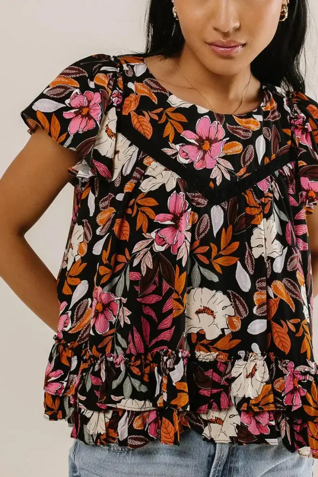 Bohme Blouses Nola Floral Blouse Black 8211 Women