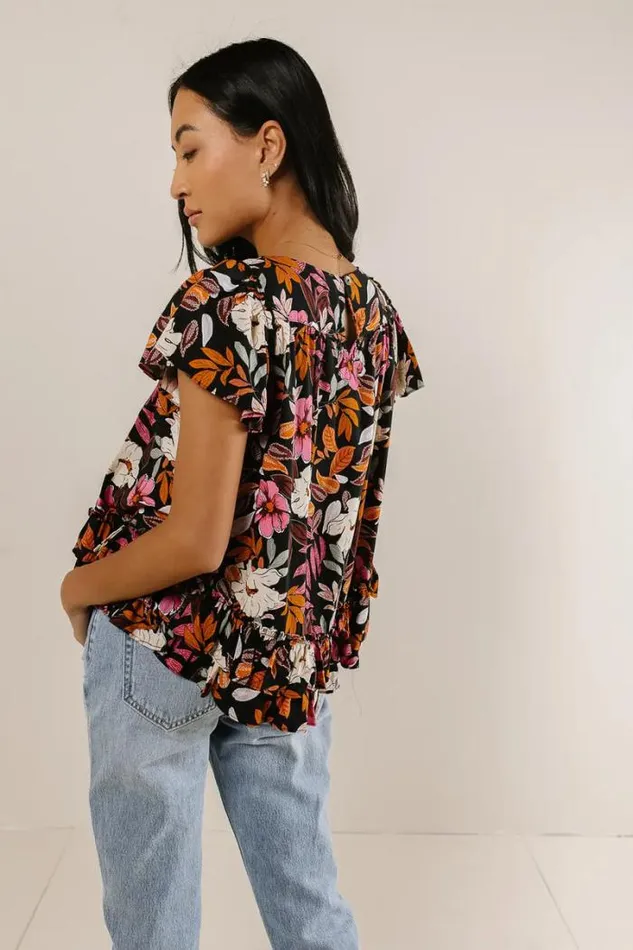Bohme Blouses Nola Floral Blouse Black 8211 Women Bohme Blouses Nola Floral Blouse Black 8211 Women