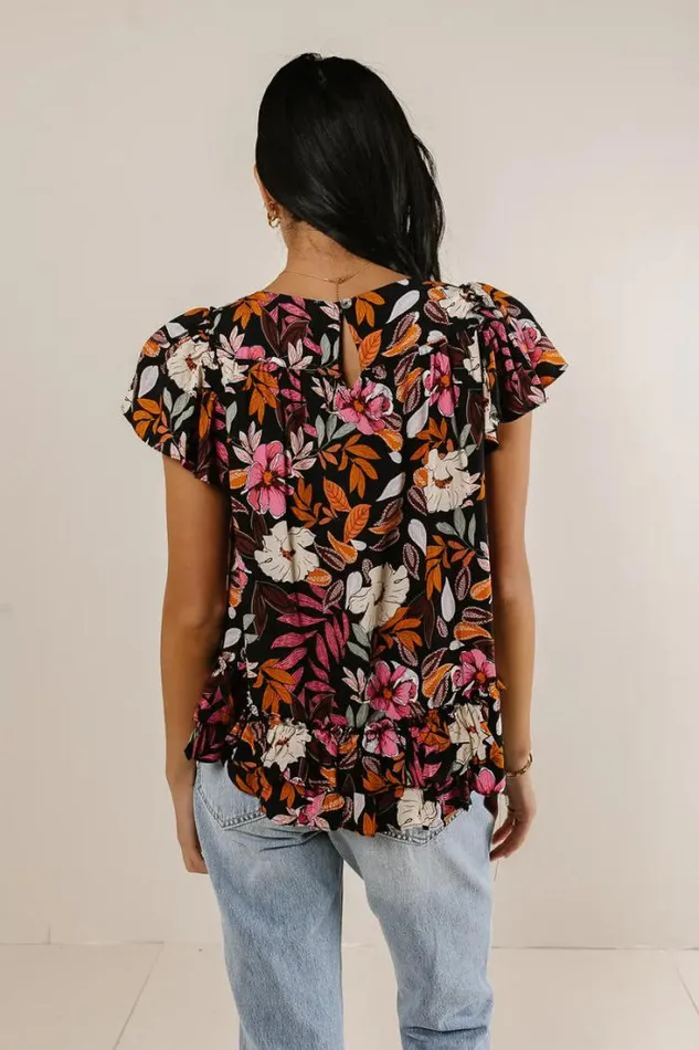 Bohme Blouses Nola Floral Blouse Black 8211 Women Bohme Blouses Nola Floral Blouse Black 8211 Women