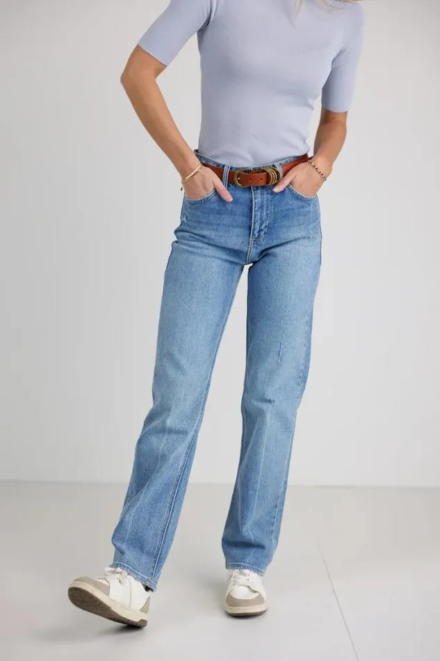 Bohme Denim Juno Straight Leg Jeans Medium Wash 8211 Women