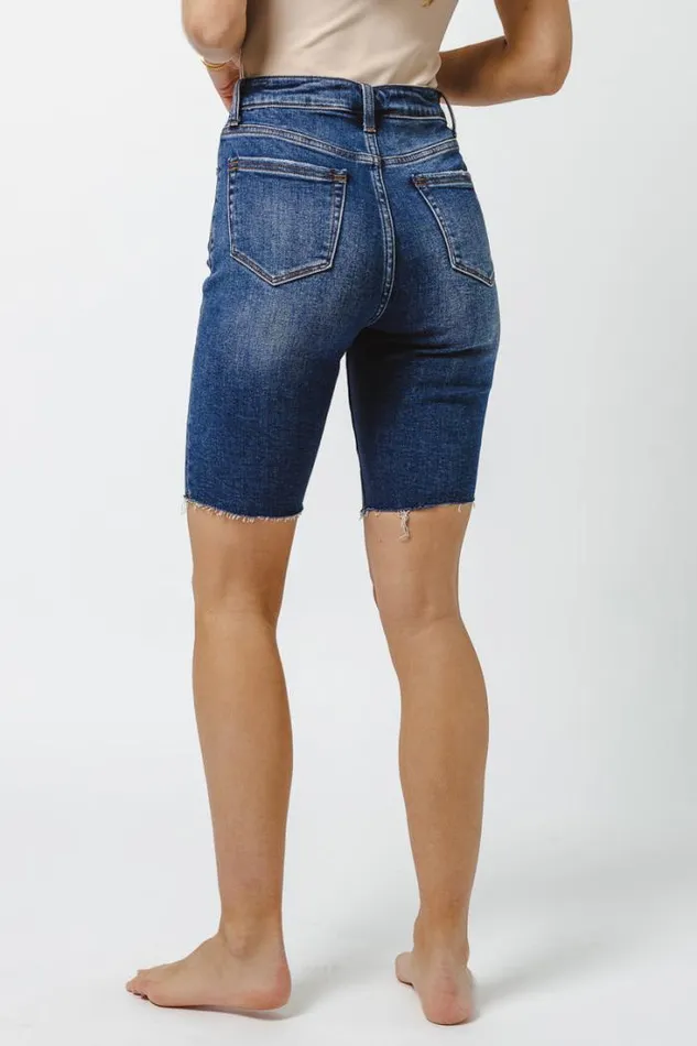 Bohme Denim Shorts Rowen Mid Thigh Shorts Dark Wash 8211 Women Bohme Denim Shorts Rowen Mid Thigh Shorts Dark Wash 8211 Women