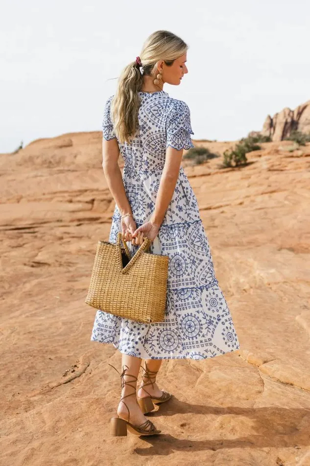 Bohme Dresses Alena Eyelet Lace Dress Blue 8211 Women Bohme Dresses Alena Eyelet Lace Dress Blue 8211 Women