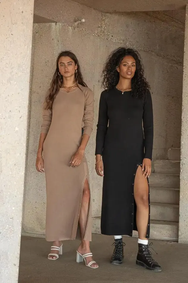 Bohme Dresses Amal Maxi Dress In Taupe Taupe 8211 Women