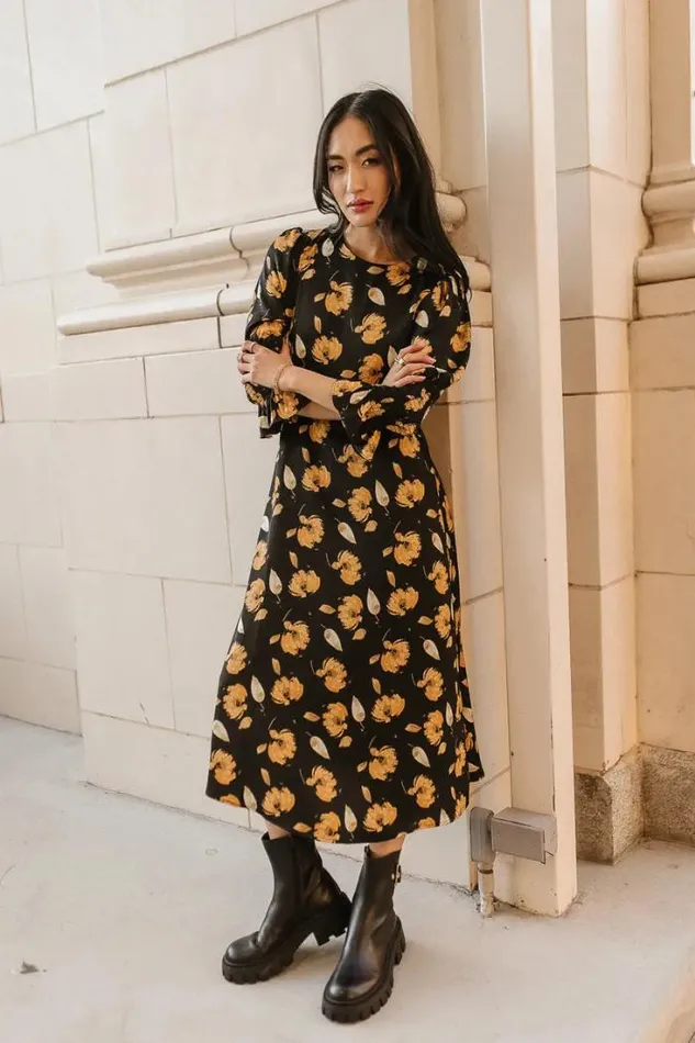 Bohme Dresses Aubree Midi Dress In Black 8211 FINAL SALE Black 8211 Women