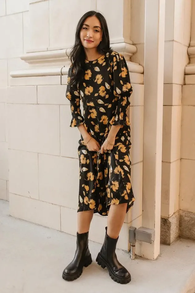 Bohme Dresses Aubree Midi Dress In Black 8211 FINAL SALE Black 8211 Women Bohme Dresses Aubree Midi Dress In Black 8211 FINAL SALE Black 8211 Women