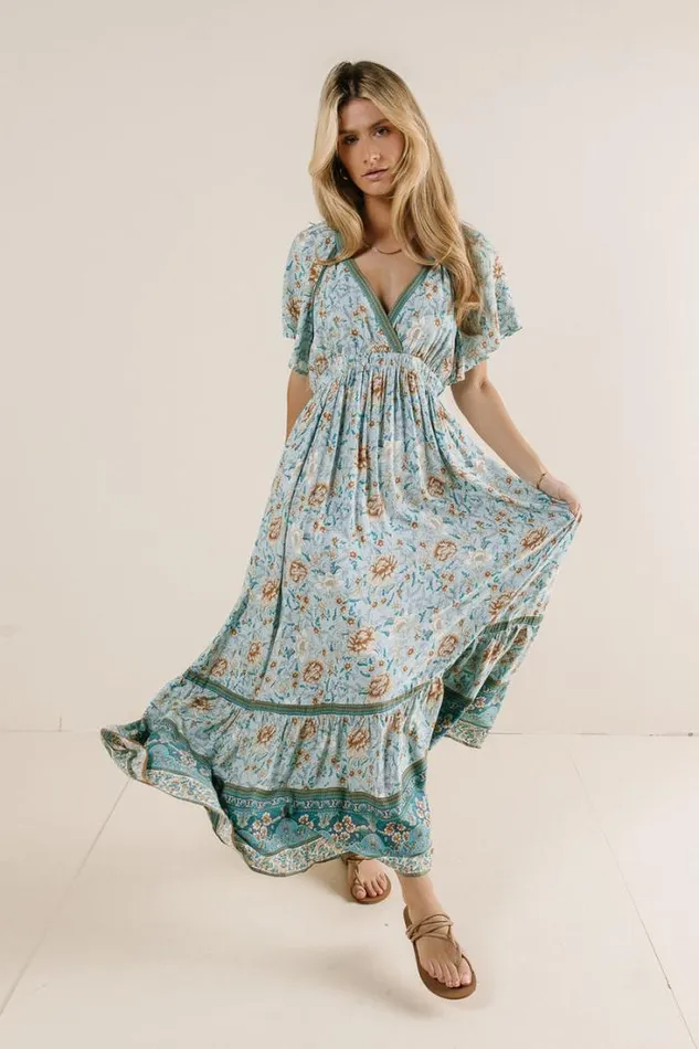 Bohme Dresses Cary Floral Dress In Blue Blue 8211 Women Bohme Dresses Cary Floral Dress In Blue Blue 8211 Women