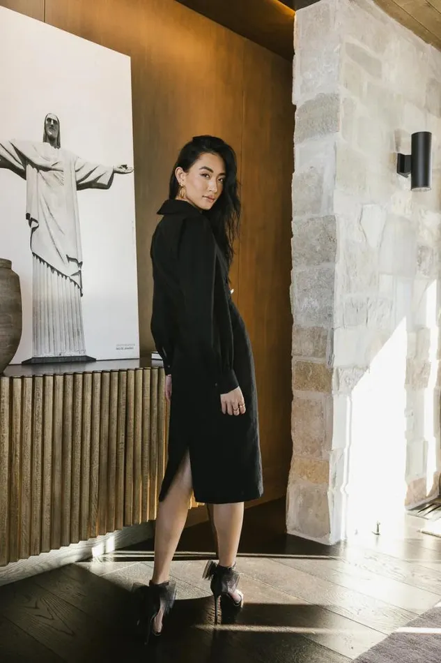 Bohme Dresses Catalina Collared Dress In Black Black 8211 Women Bohme Dresses Catalina Collared Dress In Black Black 8211 Women