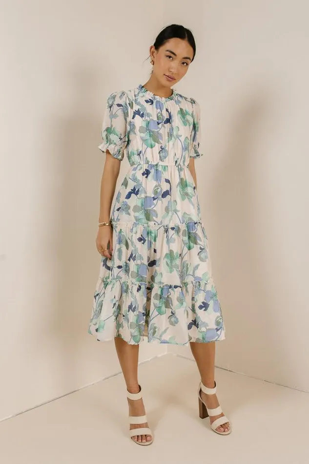 Bohme Dresses Day Dreaming Midi Dress Teal 8211 Women